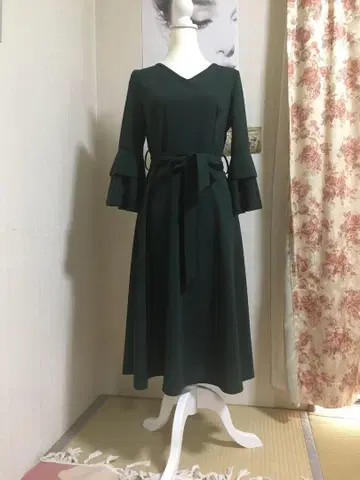 원피스 M 진한 그린 미사용
