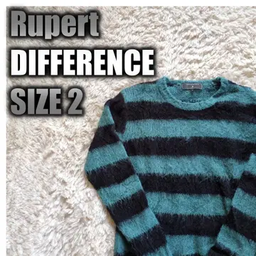 Rupert Difference 파랑 블랙 보더 니트 스웨터 사이즈 2