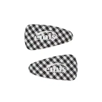 emis 깅엄 체크 헤어핀 2개 세트