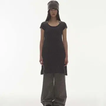 coyseio SCASI KNIT 원피스 CHARCOAL