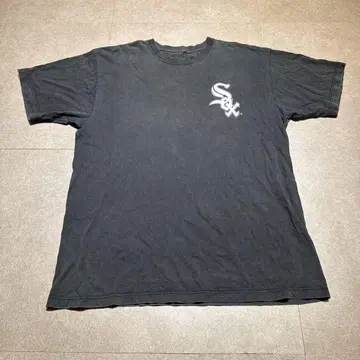 White sox 화이트 양말 티셔츠 반팔 블랙 블랙 USA
