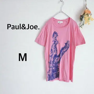 폴앤조 Paul&Joe. 티셔츠 핑크 악어 M 면 레이온