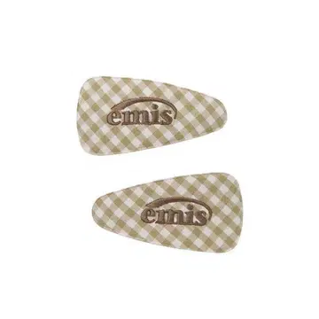 emis 체크 무늬 헤어핀 세트