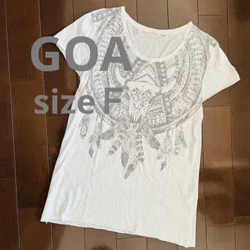 [레어] 고아 goa 그래픽 프린트 반팔 티셔츠 화이트 사이즈 F 레어