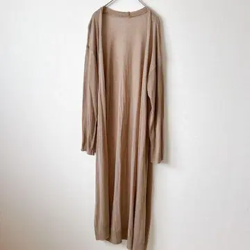 브레이트 롱 가디건 M 사이즈 베이지 비침 있음 겉옷 봄~가을