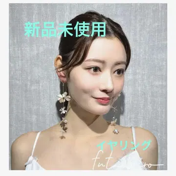 웨딩 귀찌 꽃 롱 미사용 새상품