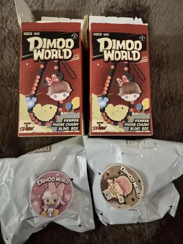 DIMOO WORLD 모바일 폰 스트랩 칩과 데일 디지