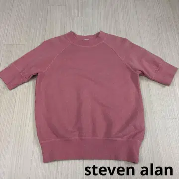 steven alan 핑크 반팔 티셔츠 맨투맨 래글런 슬리브