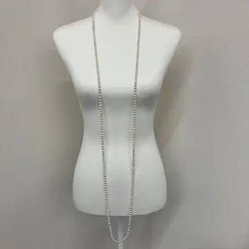 진주 펄 롱 목걸이 약 6.7~6.9mm 핑크 계열 잠금 장치 없음