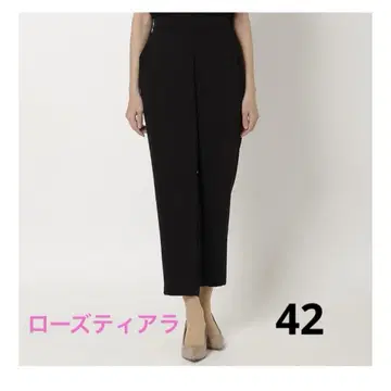 새상품 로즈 티아라 42 에스테르 더블 크로스 팬츠 블랙