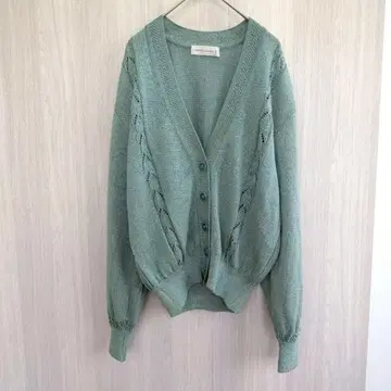 MAGLIA LILIANA 가디건 스웨터 긴팔 그린 블루 F