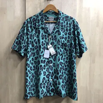 HOUSTON 휴스턴 레오파드 셔츠 레오파드 무늬 오픈 셔츠 2XL