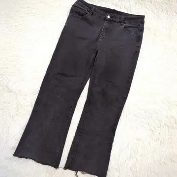 빅 사이즈 데님 팬츠(4L) 블랙 스트레이트 스트레치 컷