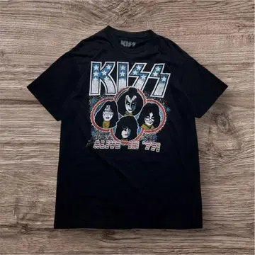 KISS 키스 밴드 티셔츠 락 티셔츠 L 블랙 블랙 6389