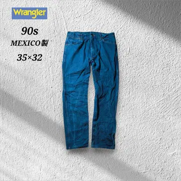 90sWrangler 랭글러 데님 팬츠 청바지 멕시코제 다크 네이비 35