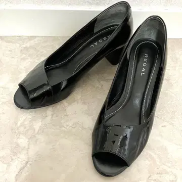320 REGAL 펌프스 블랙 오픈토 샌들