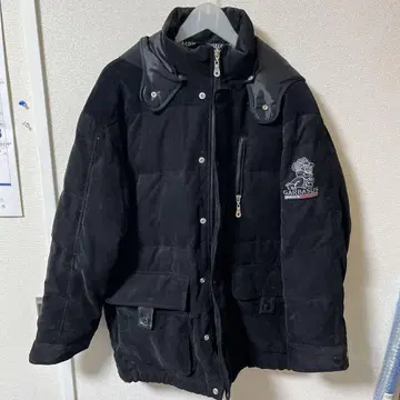 코듀로이 다운 자켓 블랙