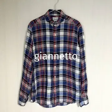 giannetto 지네토 린넨 체크 셔츠