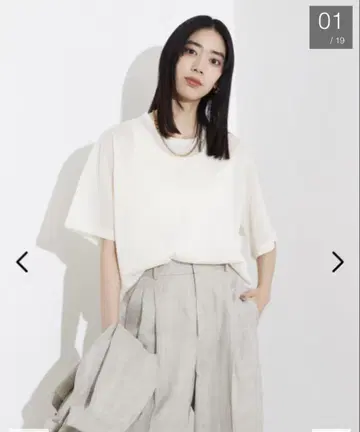 qualite 칼리테 샤이니 니트 T 화이트