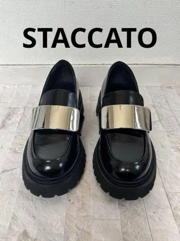 STACCATO 스타카토 23cm 블랙 로퍼 소가죽 2way 사양
