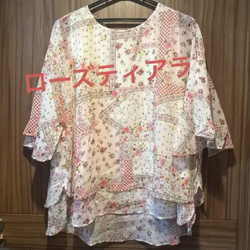 로즈 티아라 꽃무늬 튜닉