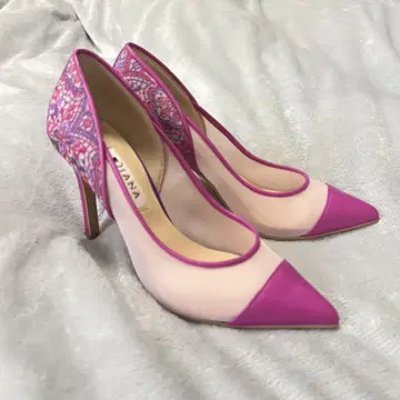 새상품급 다이애나 DIANA 펌프스 꽃 자수 핑크 22.5cm