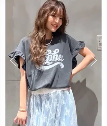 로데오 크라운즈 빈티지 그래픽 프릴 티셔츠