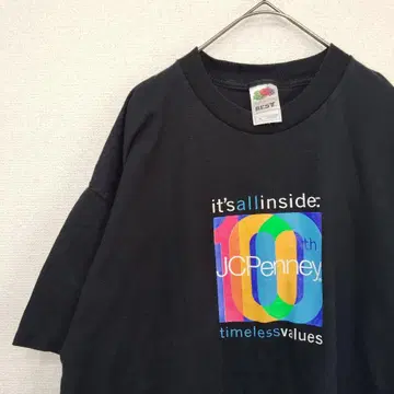 프룻 오브 더 룸 티셔츠 프린트 로고 구제 의류 XL