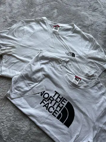 THE NORTH FACE 화이트 티셔츠 2장 중고품