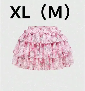 새상품 프릴 꽃무늬 미니 스커트