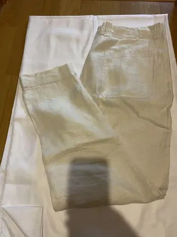 자라 린넨 아이보리 얇은 원단 워크 팬츠 사이즈 42