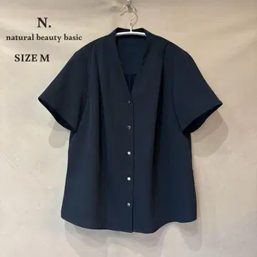 N. 내추럴 뷰티 베이직 가루다 도비 크로스 셔츠 네이비
