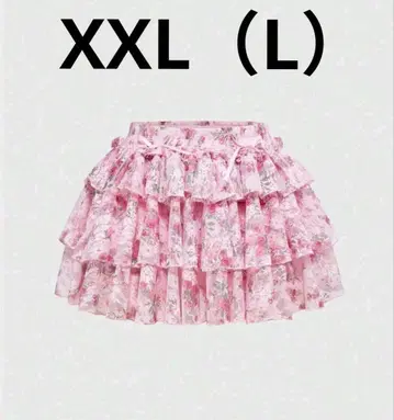 새상품 꽃무늬 프릴 핑크 미니 스커트 7월 중순까지