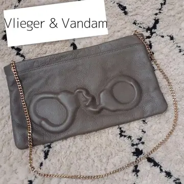 Vlieger & Vandam 그레이 클러치 백