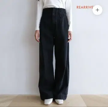 searoomlyn 하이 웨스트 루즈 데님 트라우저 24인치