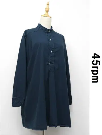 F441/45rpm 블라우스 셔츠 튜닉 풀오버 네이비 나염 0