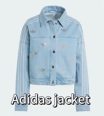 Adidas 크롭 데님 자켓 XS
