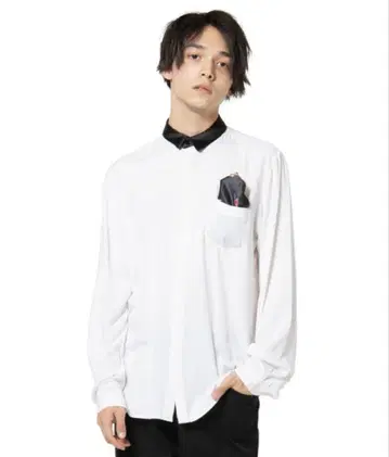 glamb Cleric pocket chief SH 바이컬러 셔츠