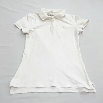 Abercrombie & Fitch 화이트 반팔 피케 셔츠 S