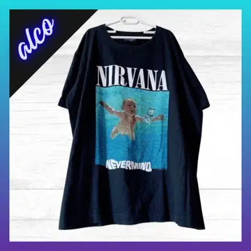 빈티지 NIRVANA NEVERMIND 블랙 밴딩 티셔츠