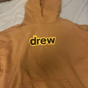 drew 로고 후드티 브라운
