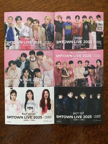 SMTOWN LIVE 2025 스티커 6종 세트