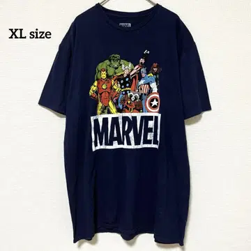 마블 어벤져스 티셔츠 XL 네이비 US 구제 의류