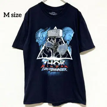 마블 토르 무비 티셔츠 LOVE&THUNDER M US 구제 의류