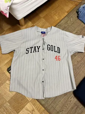 STAY GOLD 46 스트라이프 셔츠 게임 셔츠