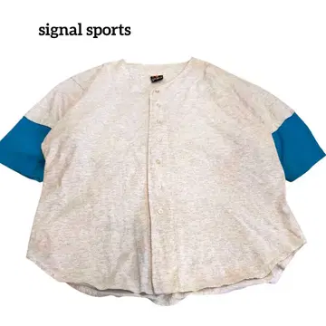 구제 의류 signal 베이스볼 셔츠 티셔츠 90년대 미국제 7부 소매