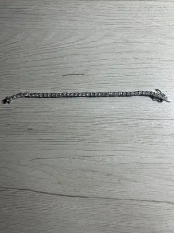 실버 테니스 팔찌 폭 2mm 18cm ACH03189