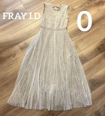 FRAY I.D 베이지 슬리브리스 롱 원피스 결혼식 파티