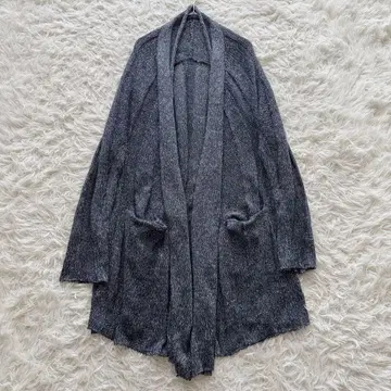 요건 레일] 가디건 롱 기장 린넨 M 네이비