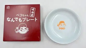 후지야 페코짱 뭐든지 플레이트 아리타야키(상자 보라색, 얼굴 오렌지)